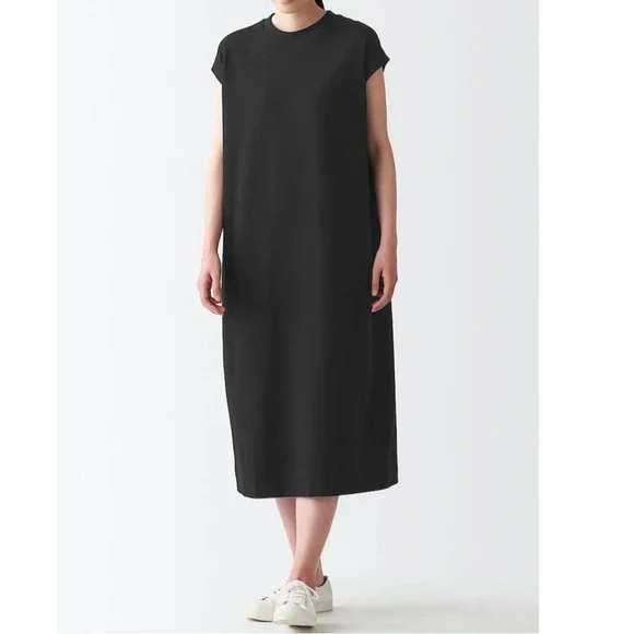 muji black dress Buy Women Black Oversized T-Shirt Dress Online at Best Price main image 1